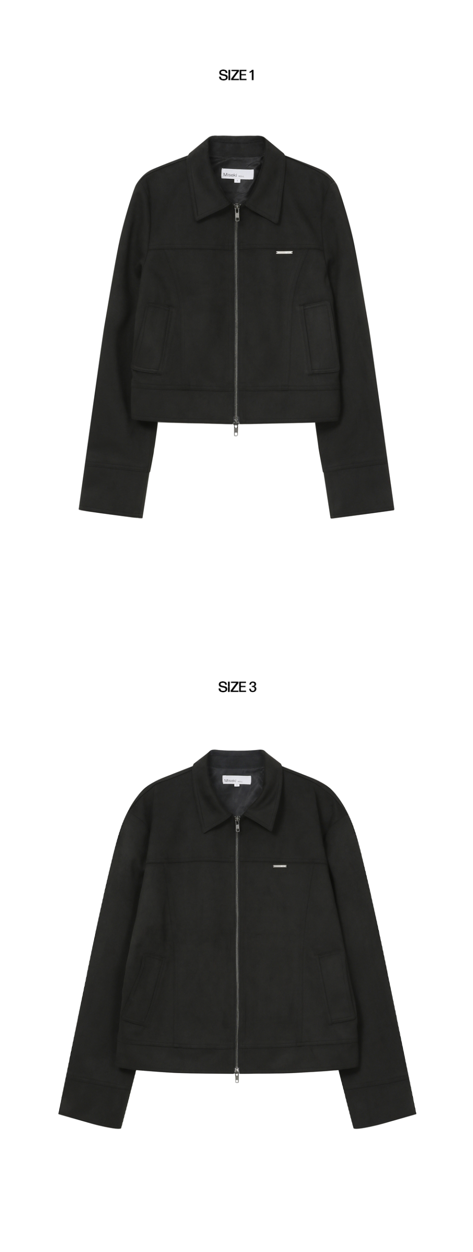 MISEKI SEOUL[ミセキソウル] Suede Zip-Up Jacket BLACK MISEKI SEOUL[ミセキソウル] Suede Zip-Up Jacket BLACK (MISEKI