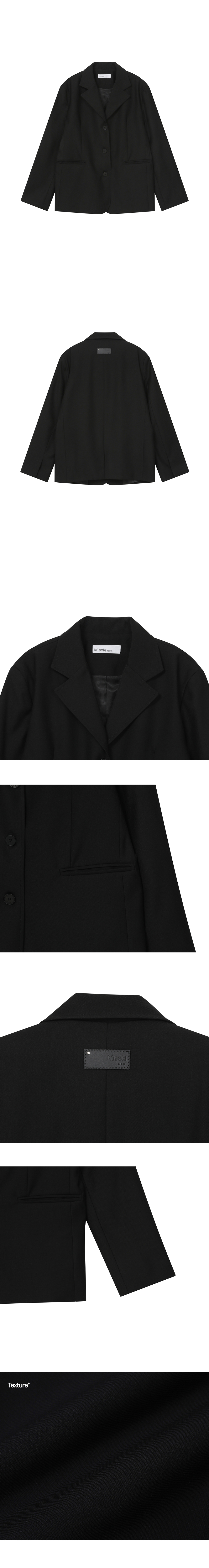 【Miseki SEOUL】25SS★ Classic over blazer MUSINSA | MISEKI SEOUL Classic over blazer BLACK