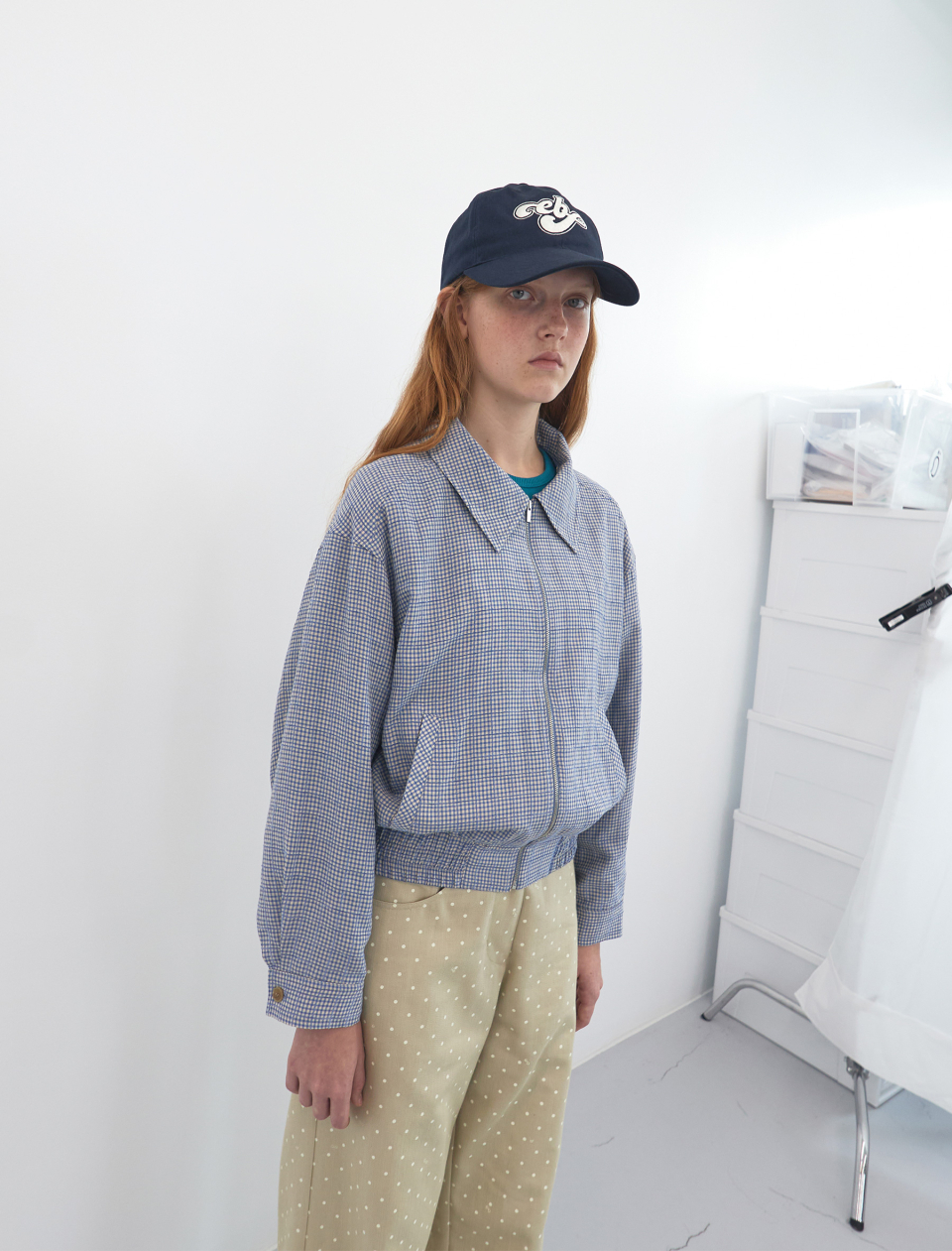 【ENZO BLUES】Gingham Checked Blouson Jacket ★人気★ 追跡付 MUSINSA | ENZO BLUES Gingham Check Blue Jacket (Blue)