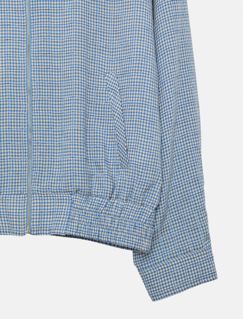 【ENZO BLUES】Gingham Checked Blouson Jacket ★人気★ 追跡付 MUSINSA | ENZO BLUES Gingham Check Blue Jacket (Blue)