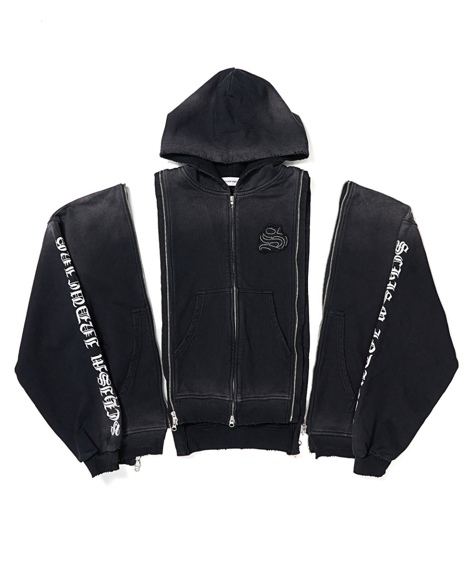 ASSEMBLY ZIP HOODIE BLACK 상세 이미지 3