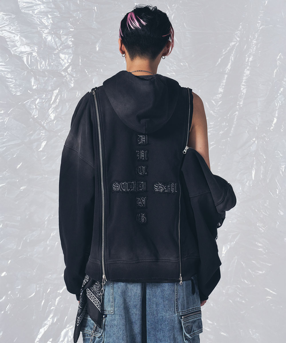 ASSEMBLY ZIP HOODIE BLACK 상세 이미지 7