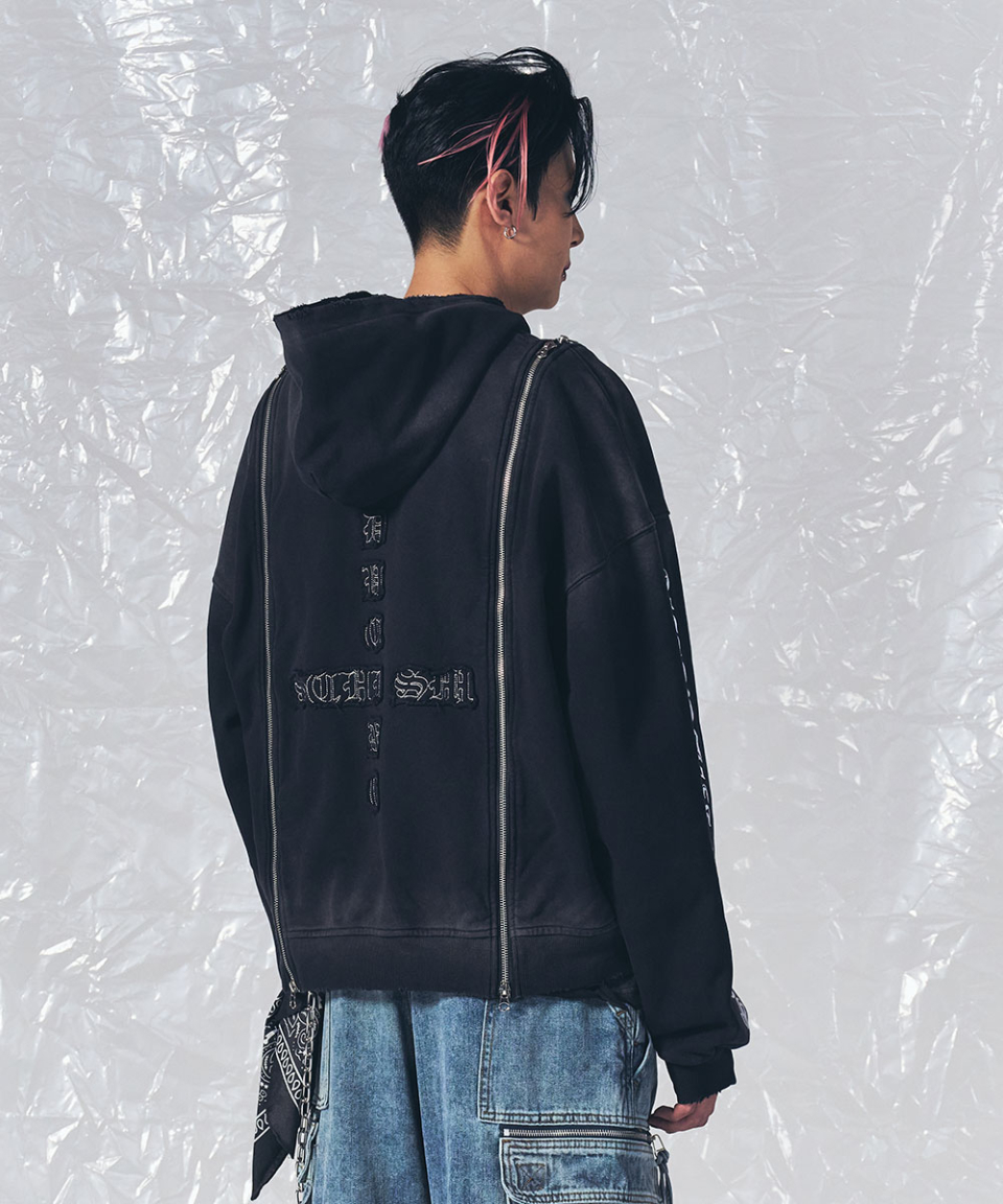 ASSEMBLY ZIP HOODIE BLACK 상세 이미지 12