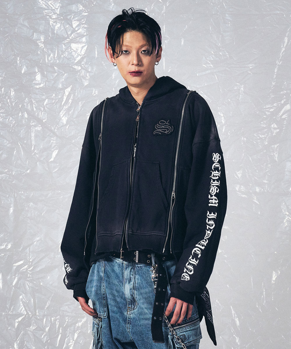 ASSEMBLY ZIP HOODIE BLACK 상세 이미지 13