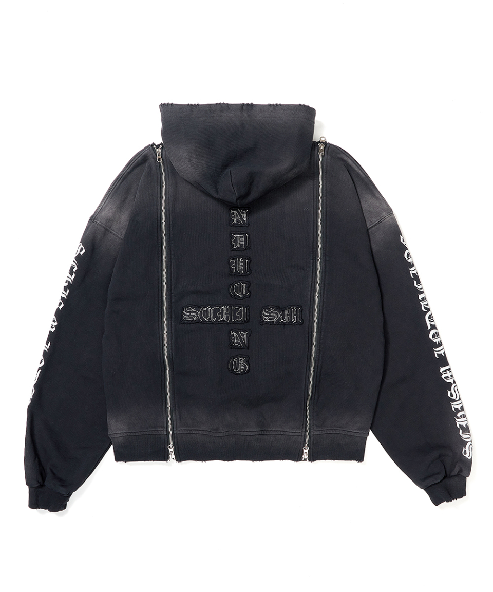 ASSEMBLY ZIP HOODIE BLACK 상세 이미지 2