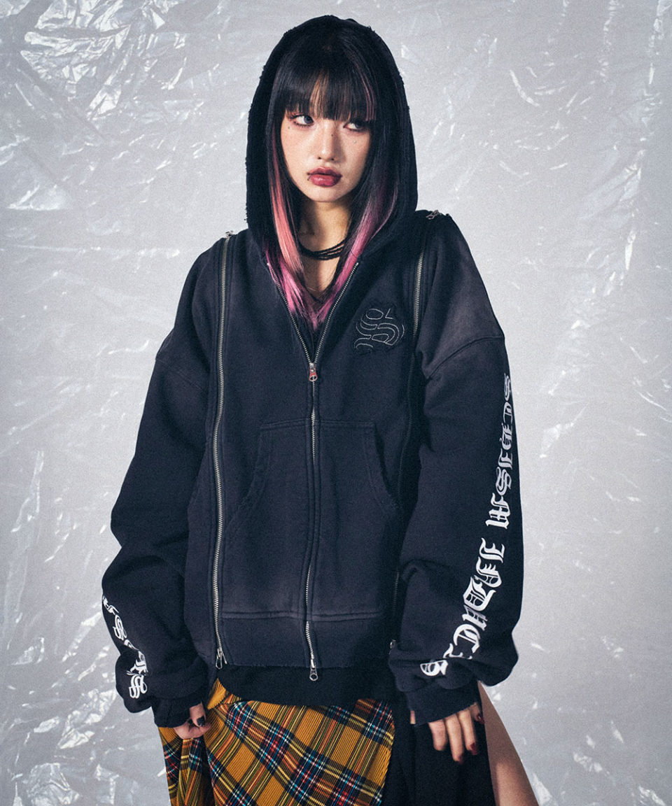 ASSEMBLY ZIP HOODIE BLACK 상세 이미지 8