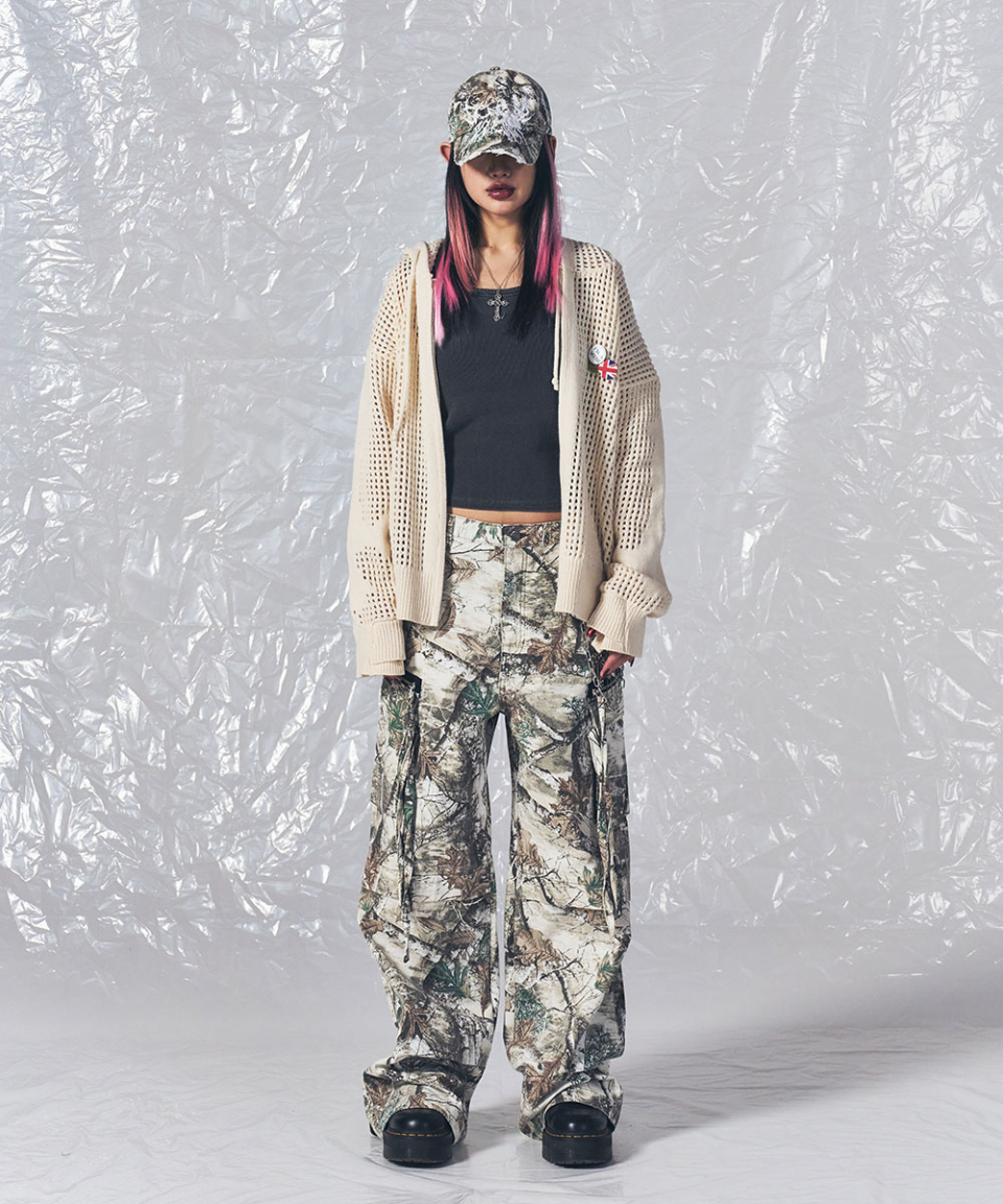 CROSS MESH ZIP HOODIE IVORY 상세 이미지 8