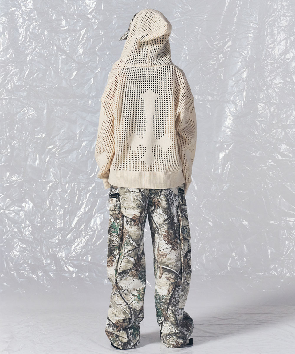 CROSS MESH ZIP HOODIE IVORY 상세 이미지 14