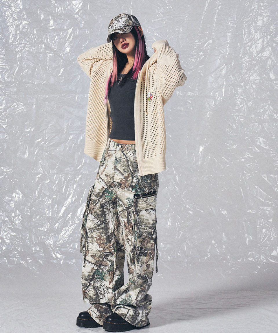 CROSS MESH ZIP HOODIE IVORY 상세 이미지 28
