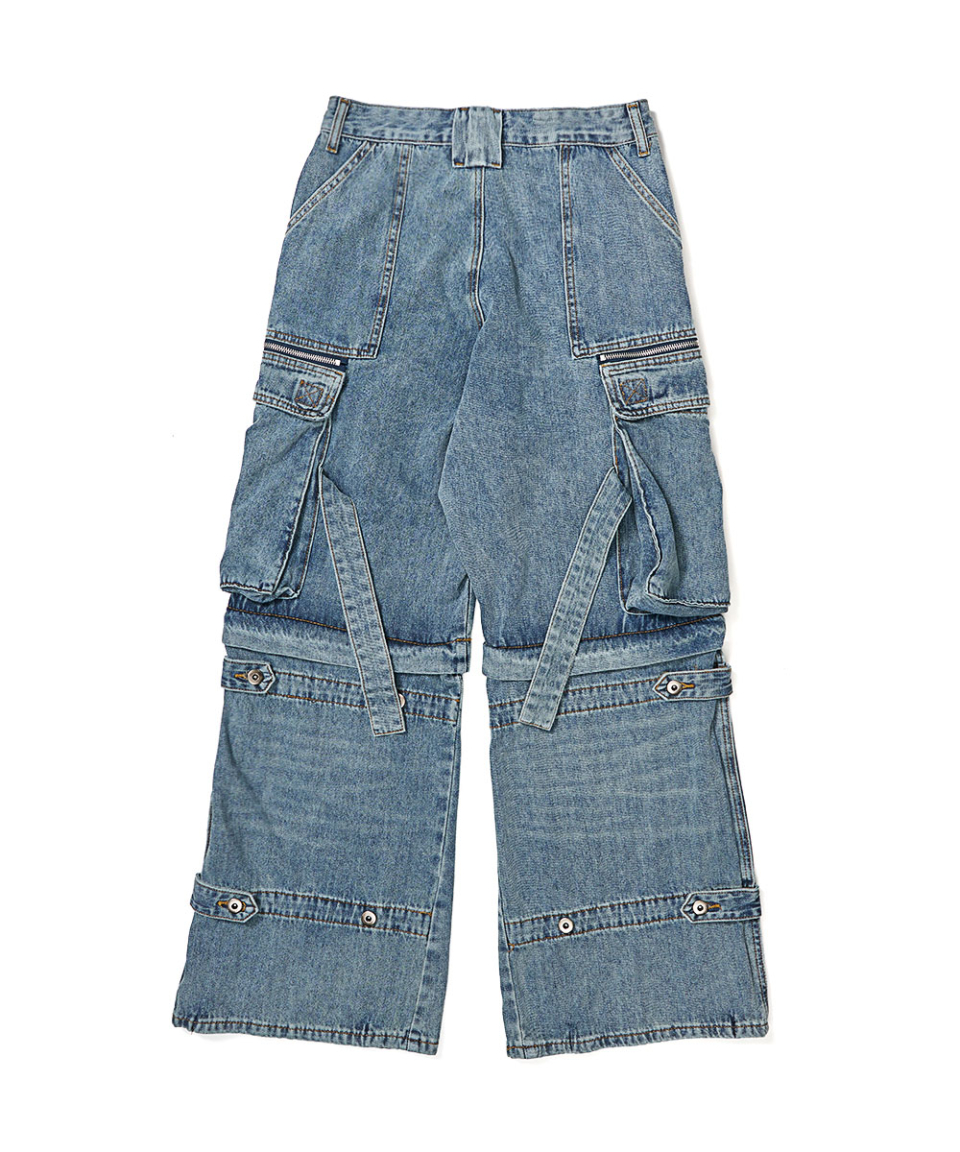 [SCHISM INDUCING] DENIM CARGO JORTS /追跡付 SCHISM INDUCING] DENIM CARGO JORTS /追跡付 (SCHISM INDUCING