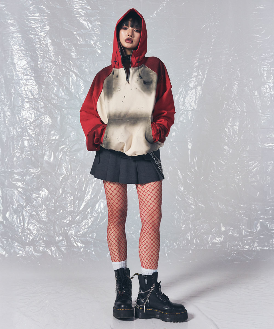 SCHISM INDUCING ■ NOEL ANORAK RED MUSINSA | SCHISM INDUCING NOEL ANORAK RED