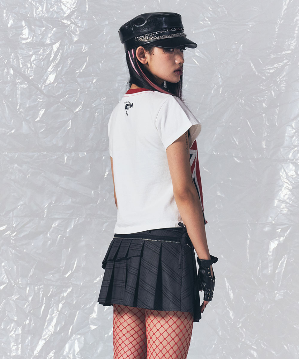 MUSINSA | SCHISM INDUCING SCHOOL PLEATED SKIRT CHARCOAL