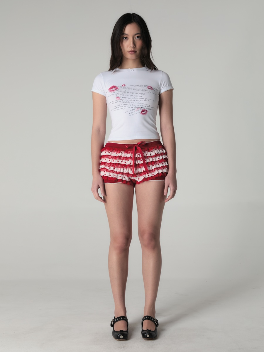 MUSINSA | GLOWNY COCO DOT BLOOMER SHORTS (RED)