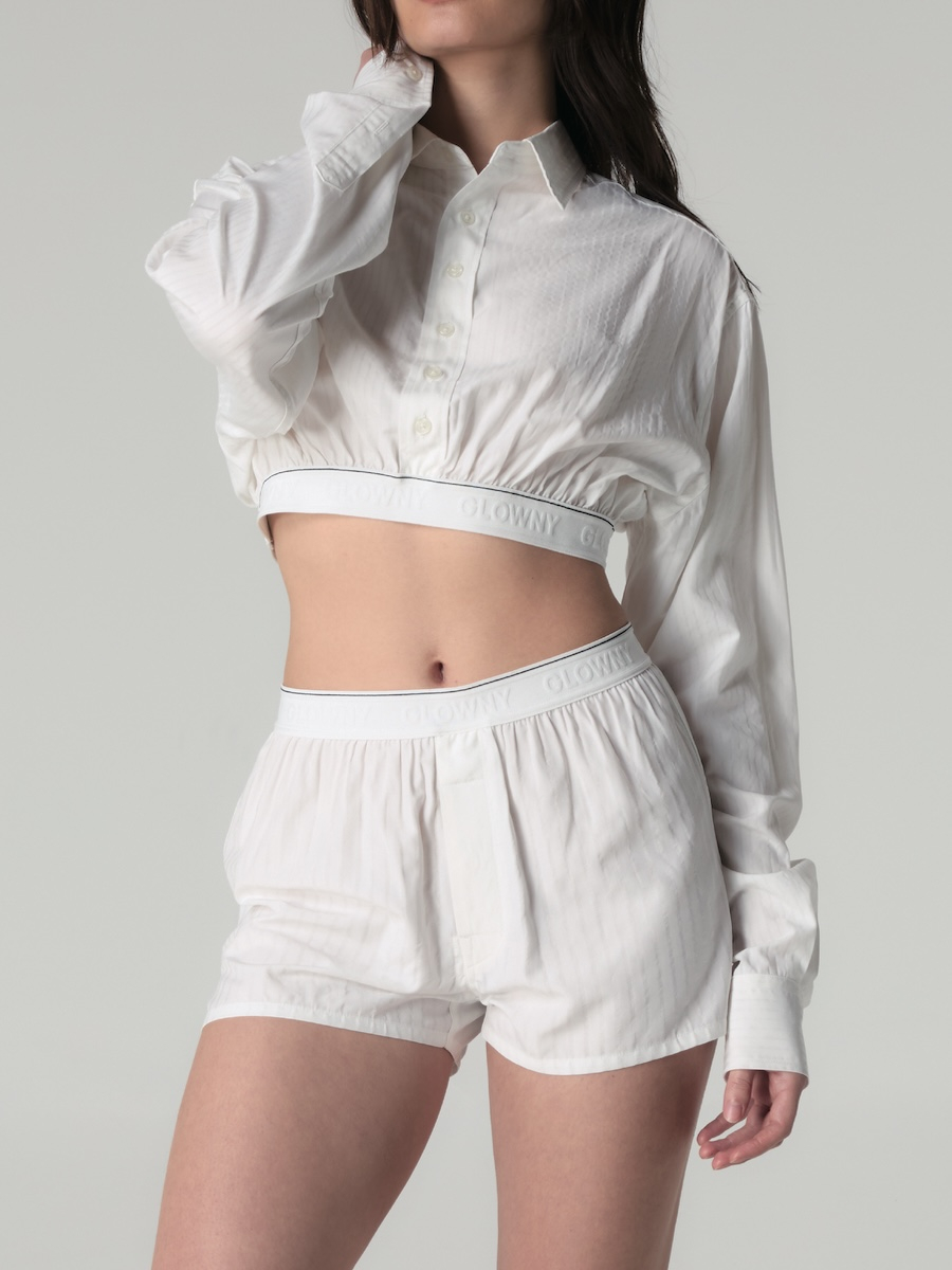★2025SS新作★glowny★WILLY POP SHORTS MUSINSA | GLOWNY WILLY POP SHORTS (WHITE STRIPE)