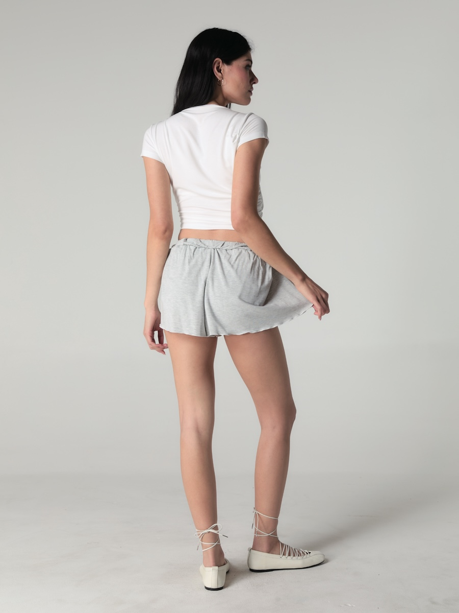 ◆GLOWNY◆ TWIRL FLARE SHORTS BABY BLUE GY25LWPT005BB TWIRL FLARE SHORTS (BABY BLUE) - GLOWNY