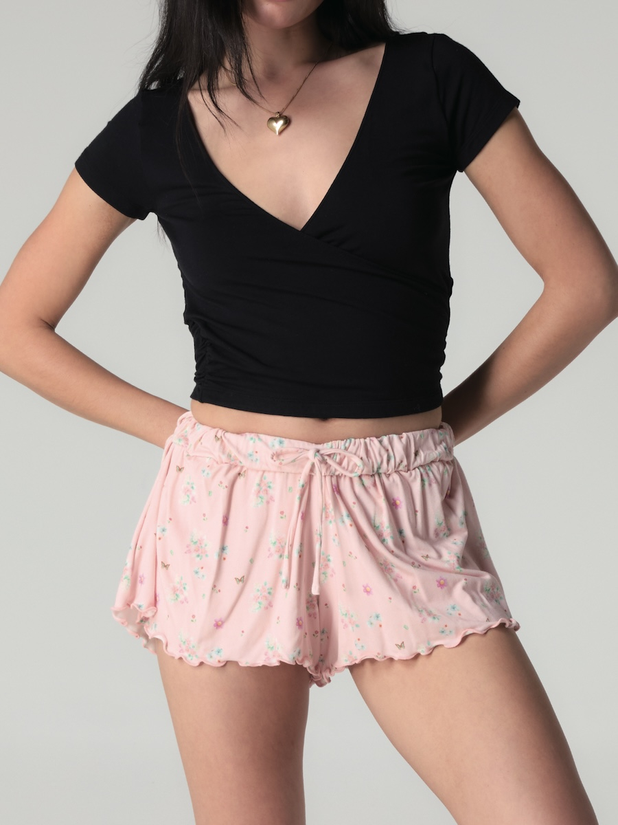 ★2025SS新作★glowny★TWIRL FLARE SHORTS MUSINSA | GLOWNY TWIRL FLARE SHORTS (BABY BLUE)