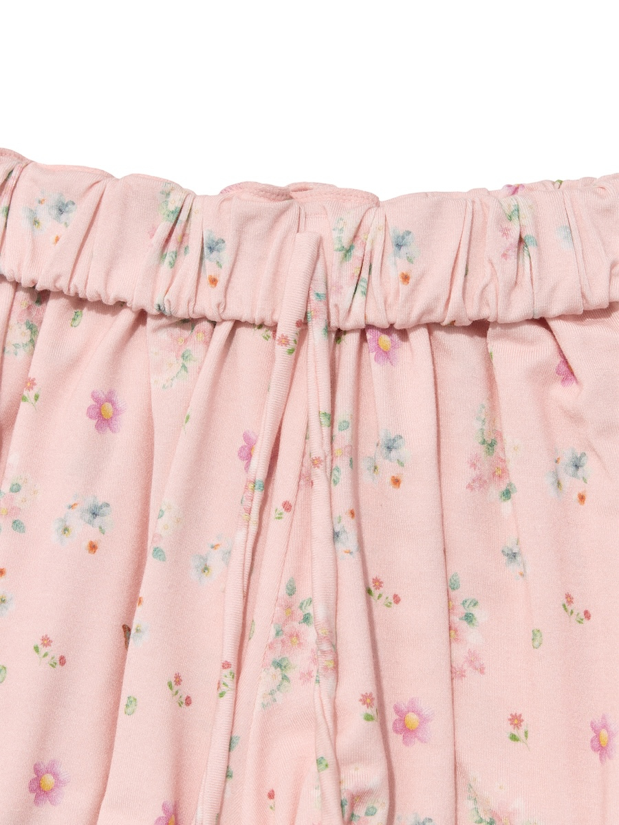 MUSINSA公式 | GLOWNY TWIRL FLARE SHORTS (PINK BOUQUET)