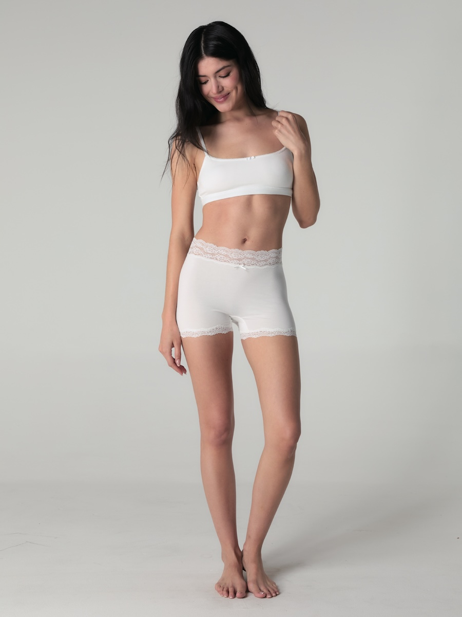 【GLOWNY】韓国人気/新作 ★ ALLURE LACE BOYSHORTS ★４COLOR MUSINSA公式 | GLOWNY ALLURE LACE BOYSHORTS (WHITE)