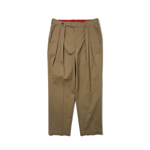 Потертые хлопковые чиносы с двумя складками Beige_FR1WP20U