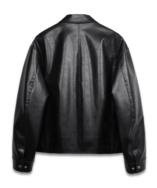 Pyro однобортный кожаный жакет BLACK