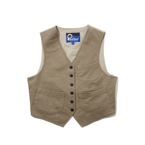 Женский жилет из стираного хлопка Signature Beige_FR2WV01F