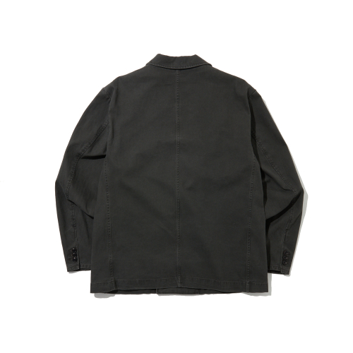 Двубортный жакет из хлопка елочкой Charcoal_FR1WJ35U