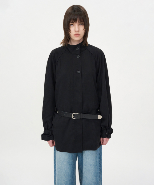 Повседневная куртка реглан из тенселя Black