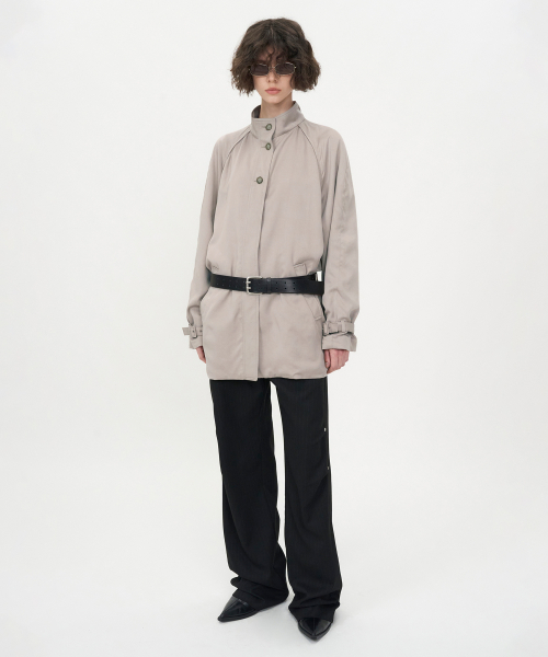 Реглан тенсел кэжуал жакет ASH BEIGE