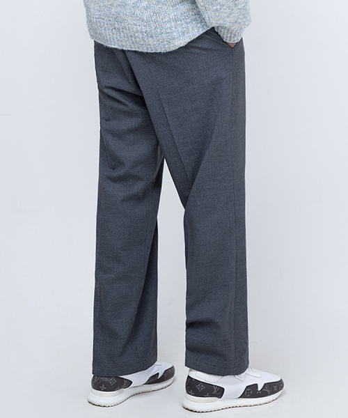 Широкие брюки Elegant Double-Pleated Wide Trousers (Dark Grey)