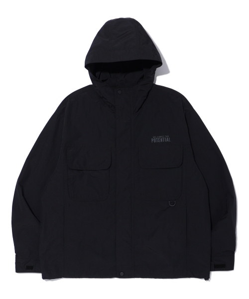 Ветровка с накладными карманами BLACK (MP1JU026-076)