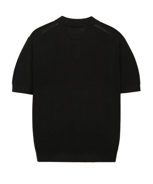 Вязаное поло с коротким рукавом Black IESW5E501BK
