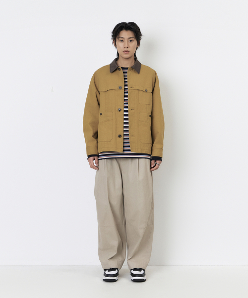 WESTERN LAYERED WORK JACKET (MUSTARD)