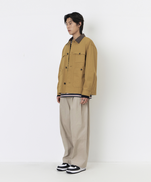 WESTERN LAYERED WORK JACKET (MUSTARD)