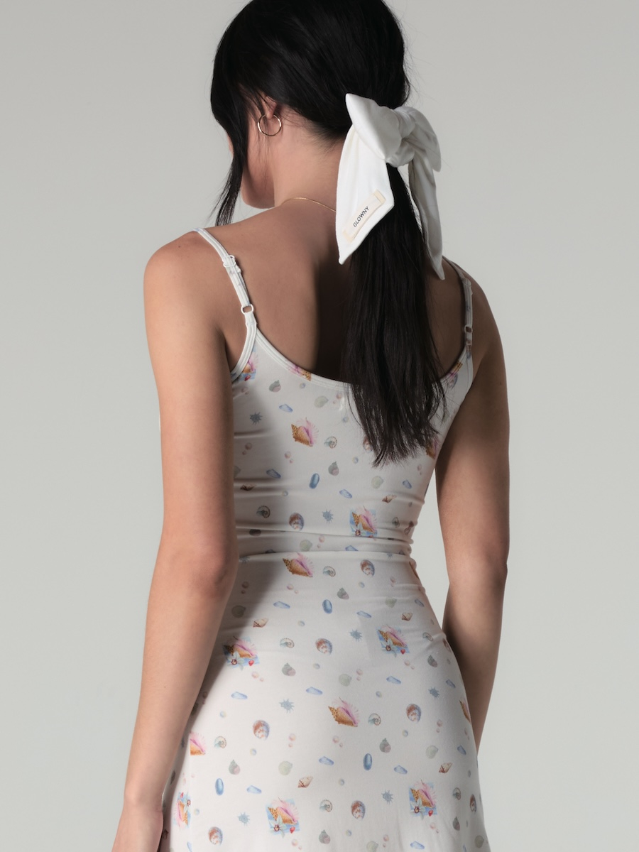 MUSINSA公式 | GLOWNY BOW SCRUNCHIE (WHITE)