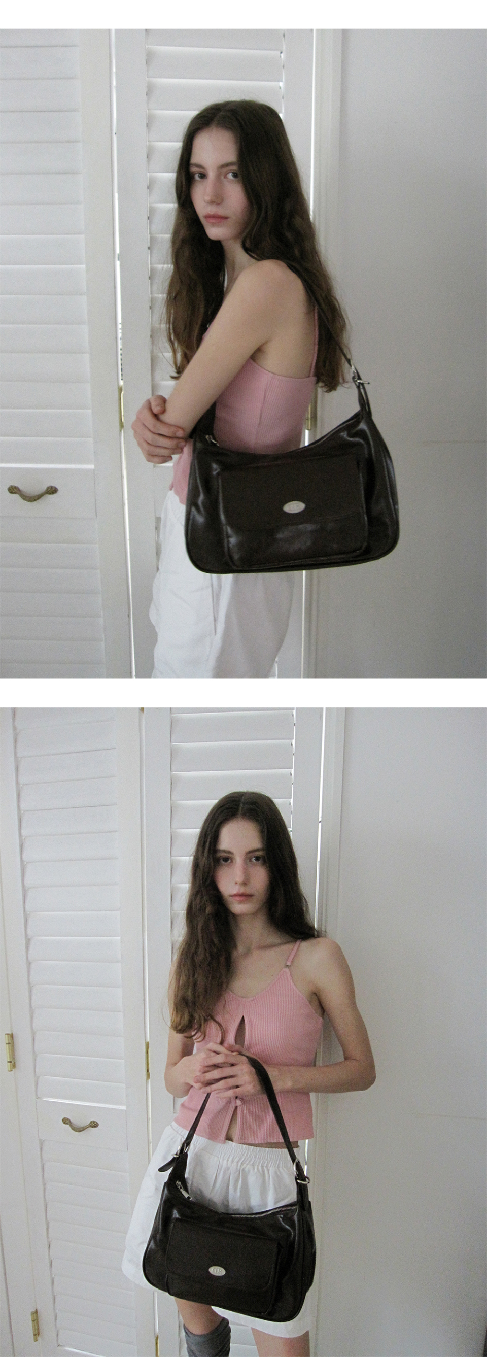 MUSINSA | DUMARO Pope Two Way Crossbody Bag / Brown MUSINSA | DUMARO Pope Two Way Crossbody Bag / Brown