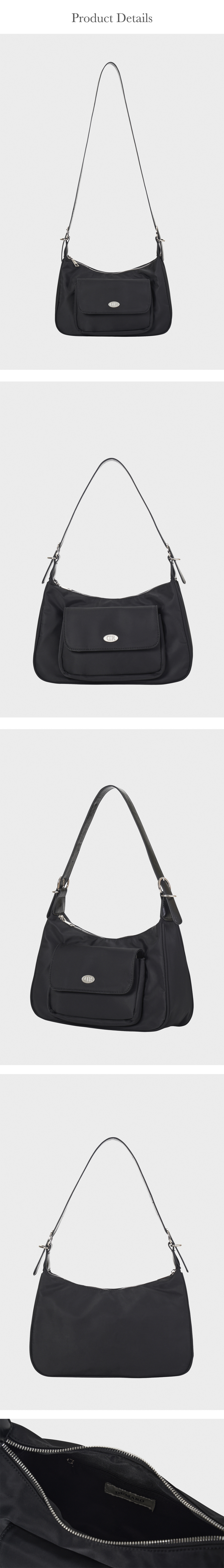 MUSINSA | DUMARO Pope Two Way Crossbody Bag / Black Nylon