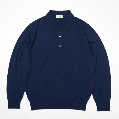 25SS Cashtouch Long Sleeve Polo Knit Dark-Navy
