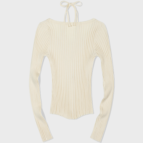 Rib Button-Up Cardigan (IVORY)