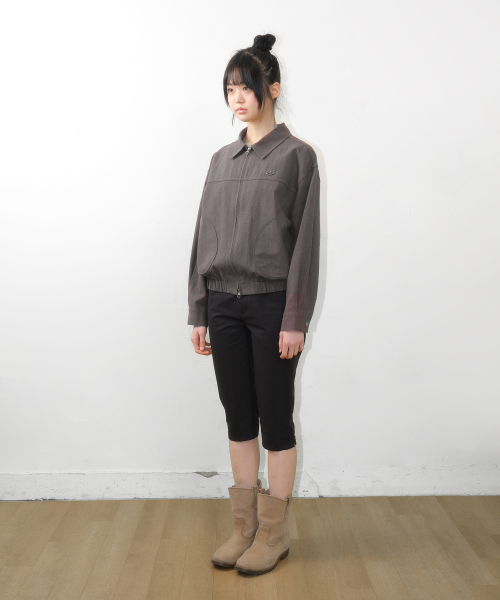 COTTON BIKER PANTS BLACK