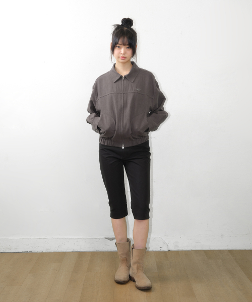 COTTON BIKER PANTS BLACK