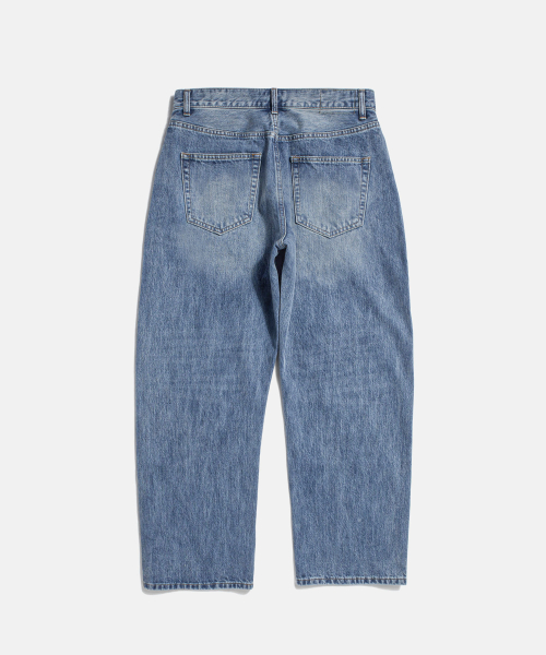 Selvedge Relaxed Denim Pants Faded Indigo