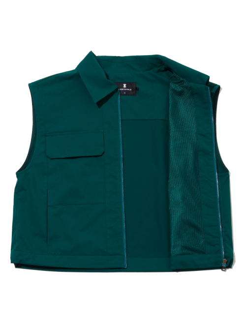 CO повседневный жилет поло на пуговицах L_Dark Green