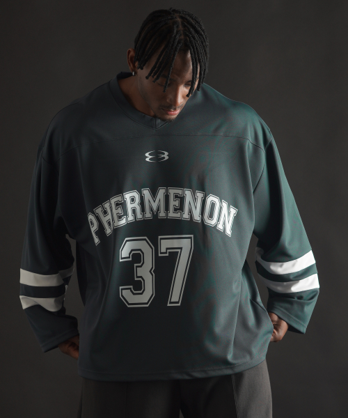 Оверсайз регби-лонгслив - Charcoal Green