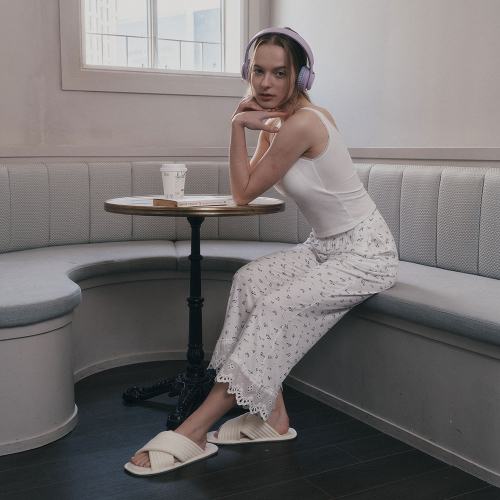 MJ_Flower lace two piece pajamas_WHITE