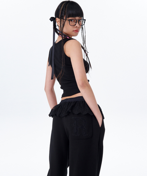 Кружевные спортивные штаны (Black)