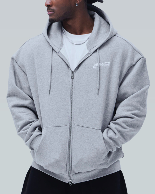 VERMANN ARC LOGO OVERFIT ZIP-UP HOODIE 3color