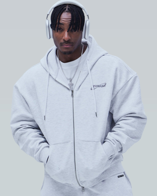 VERMANN ARC LOGO OVERFIT ZIP-UP HOODIE 3color