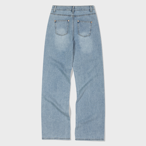 Light Wash Wide Leg Jeans (LIGHT JEAN BLUE)
