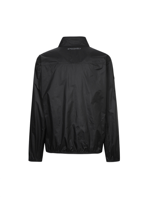 Мужская ультралегкая ветровка рипстоп с высоким горлом (BLACK)
