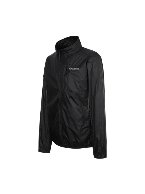 Мужская ультралегкая ветровка рипстоп с высоким горлом (BLACK)